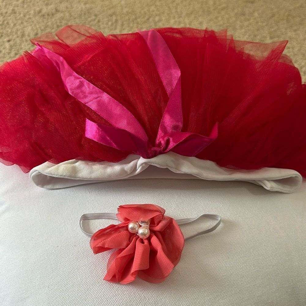 NEW Newborn tutu and Detailed headband set for newborn Photography